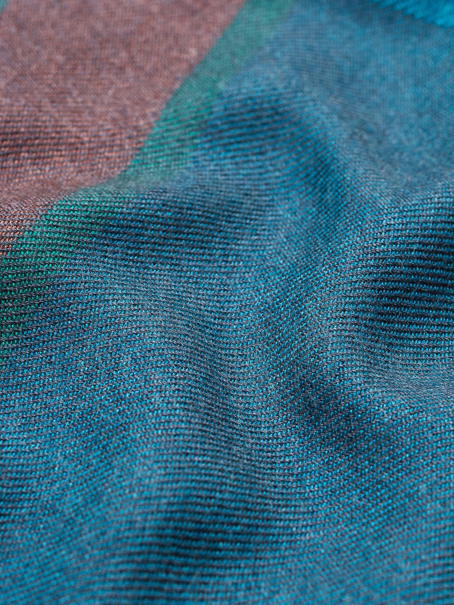 Cashmere & Silk Scarf with Edge Stripes